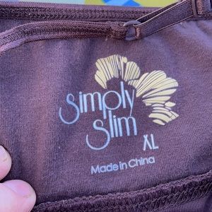 Simply Slim Dark Brown Adjustable Spaghetti Strap Tank Top Juniors Size XL